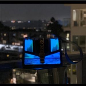 Light Up Authentic Gucci blue Sylvie purse
